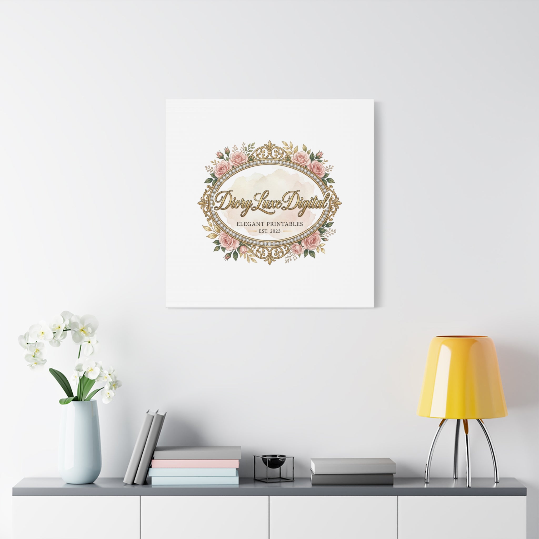 DioryLuxe Botanical Crest Wall Canvas