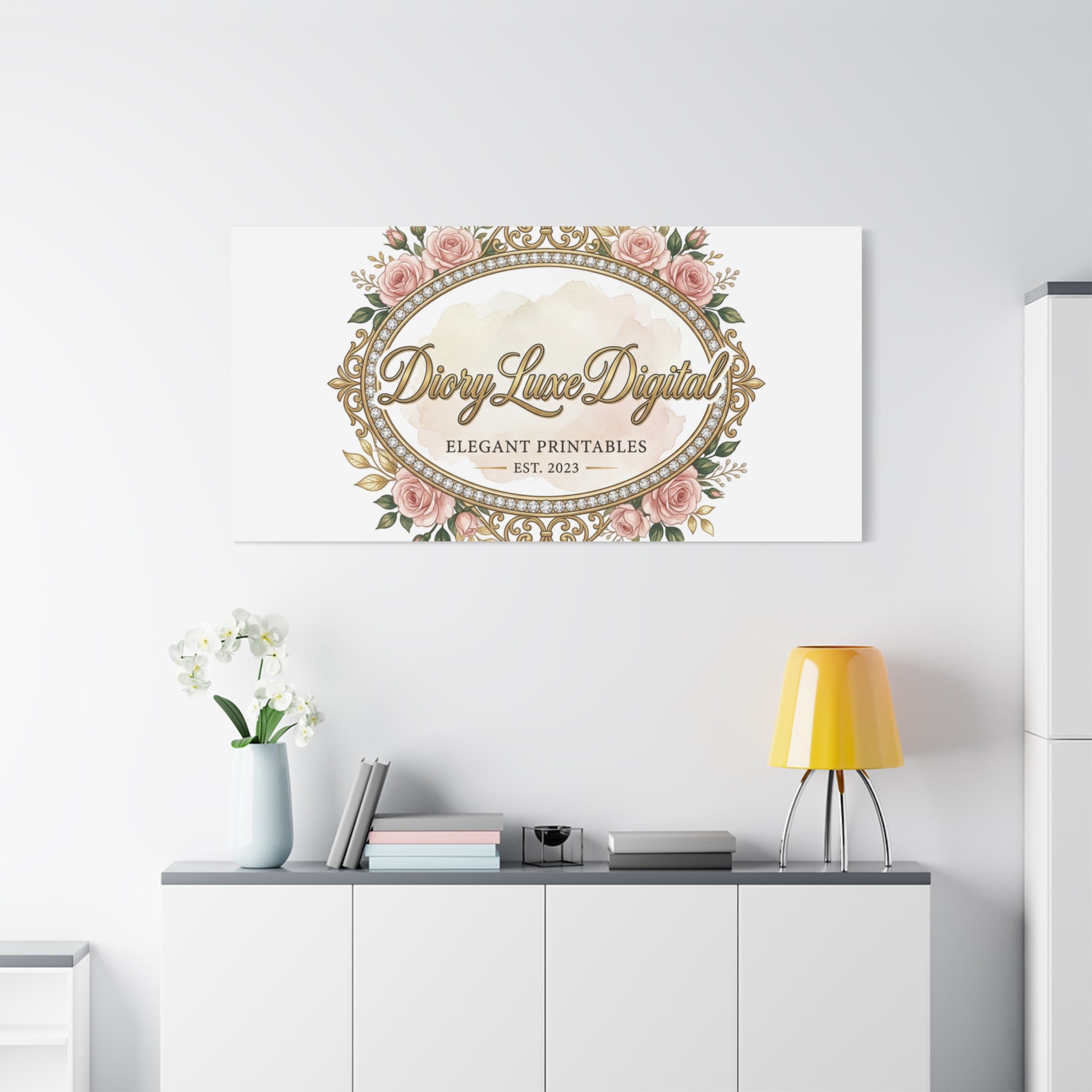 DioryLuxe Botanical Crest Wall Canvas