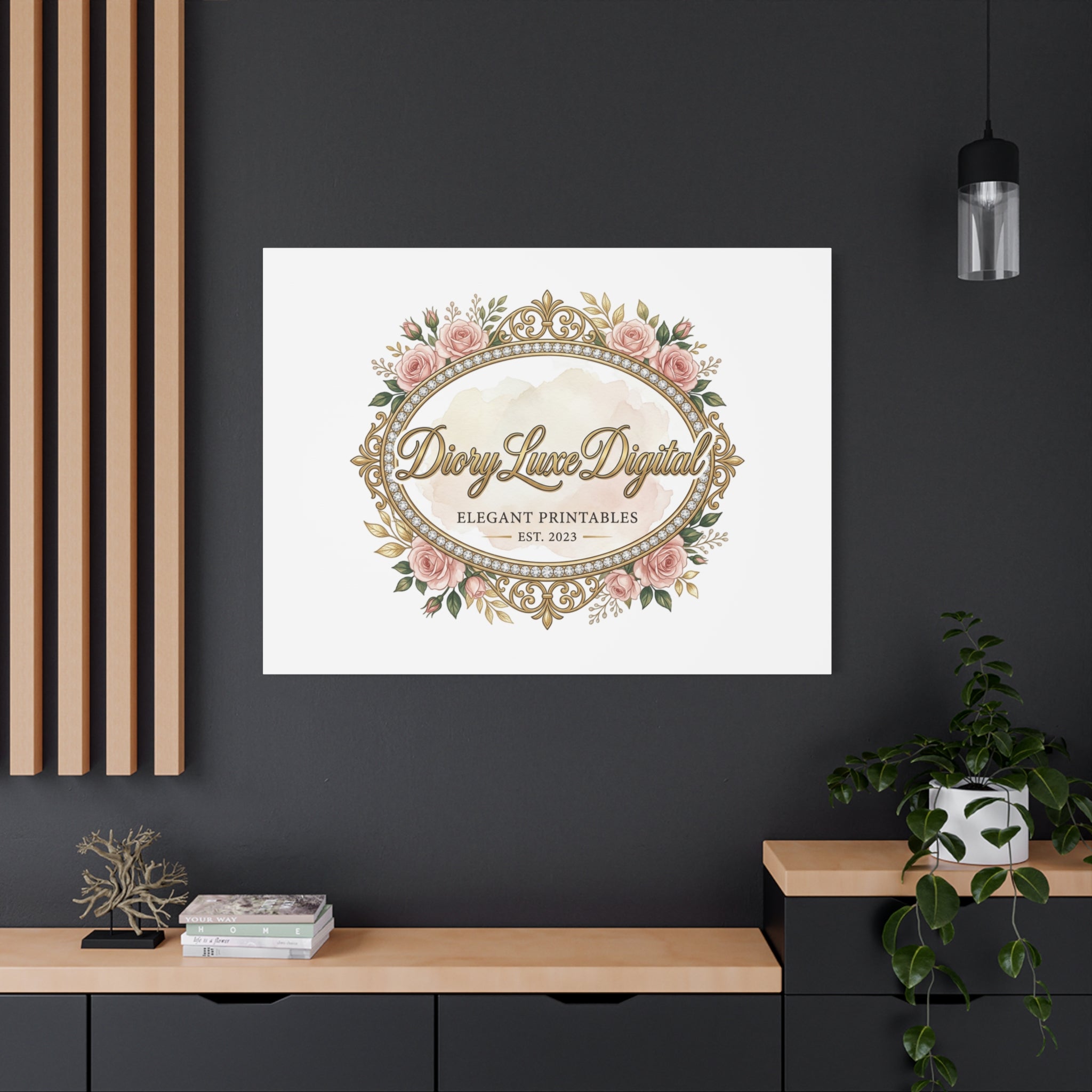 DioryLuxe Botanical Crest Wall Canvas