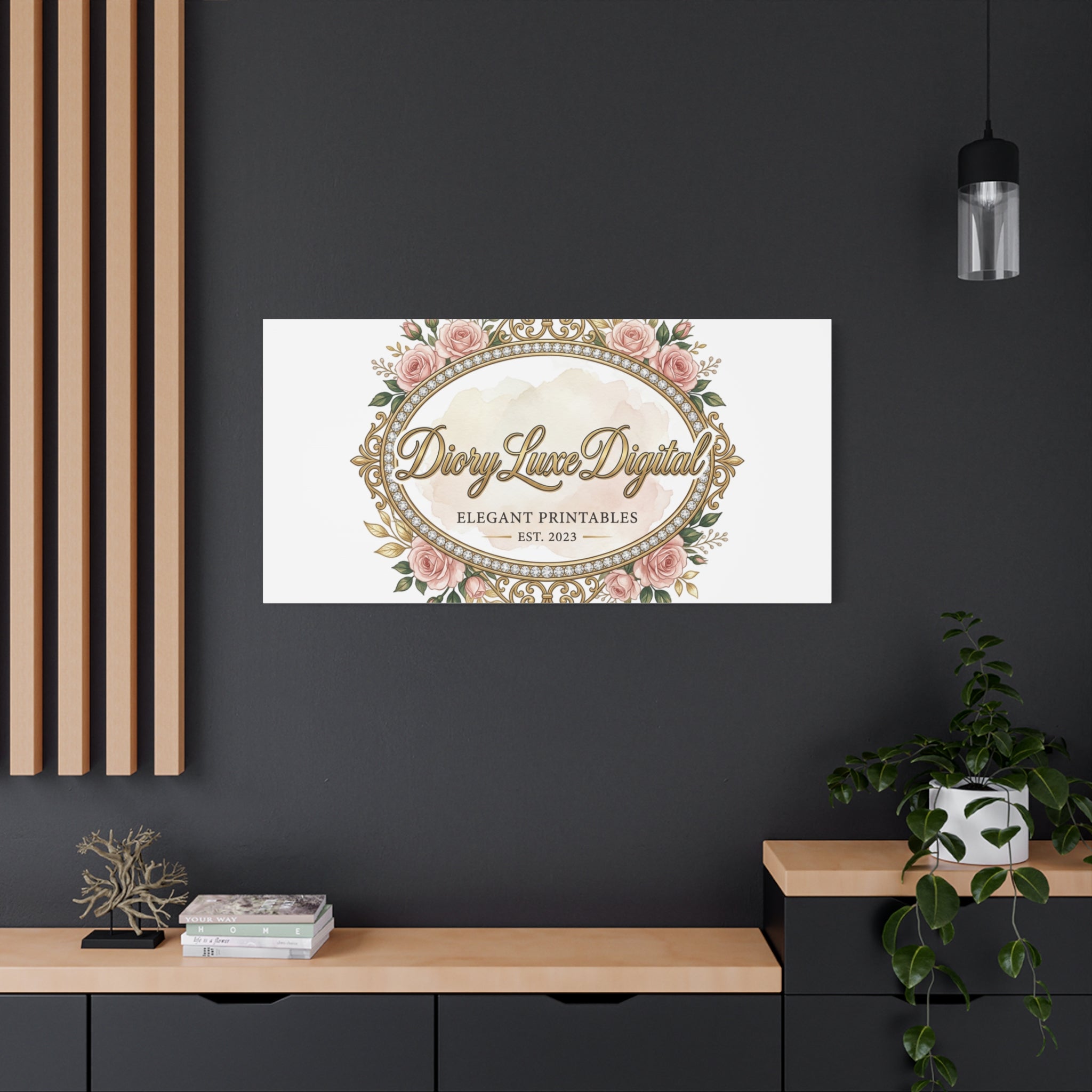 DioryLuxe Botanical Crest Wall Canvas