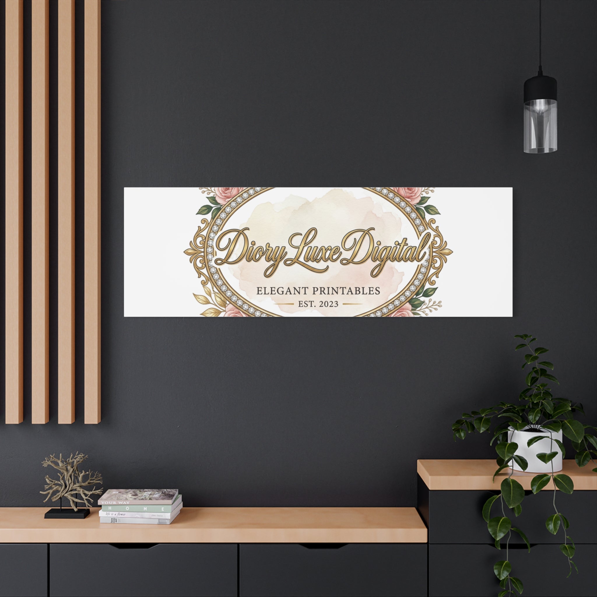 DioryLuxe Botanical Crest Wall Canvas