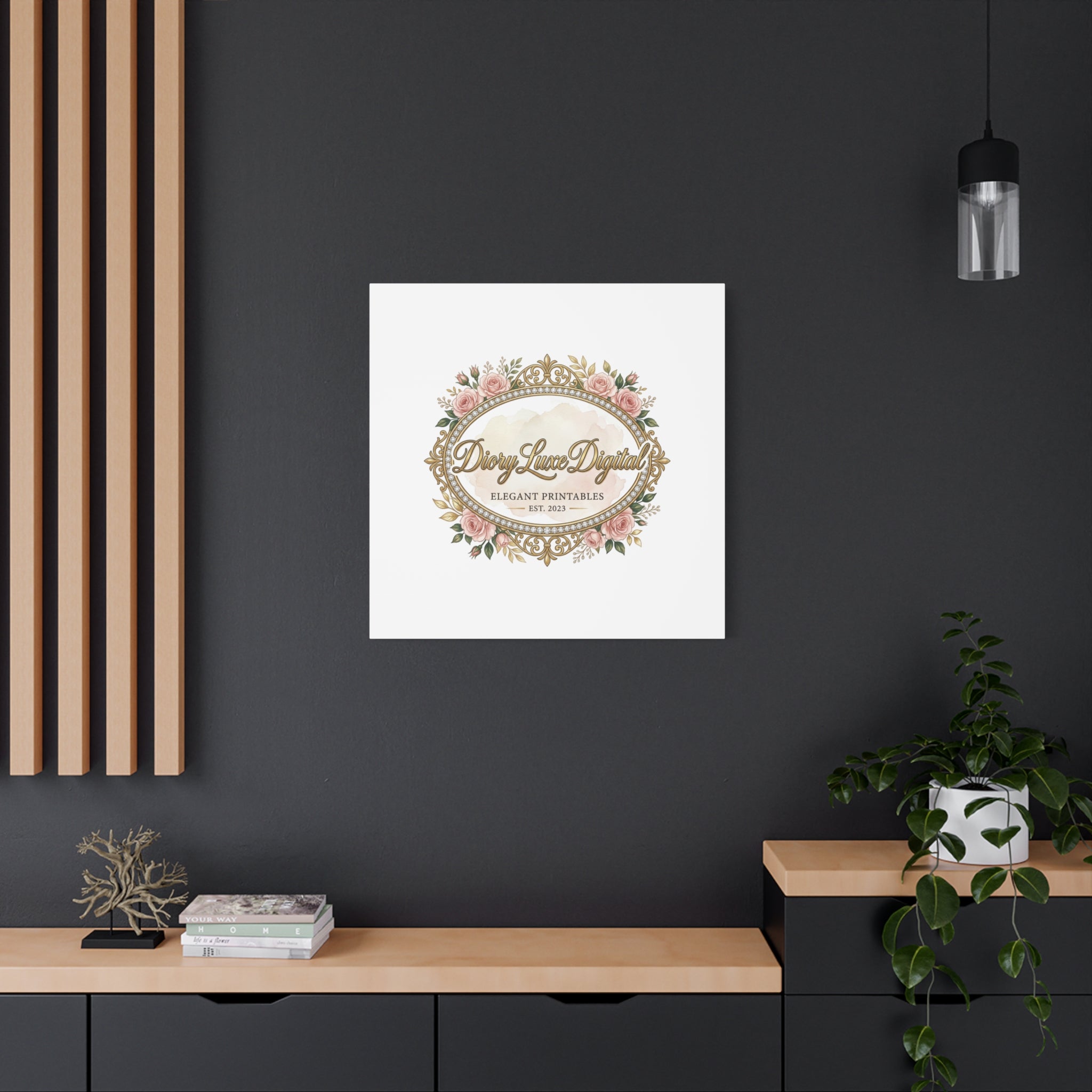 DioryLuxe Botanical Crest Wall Canvas